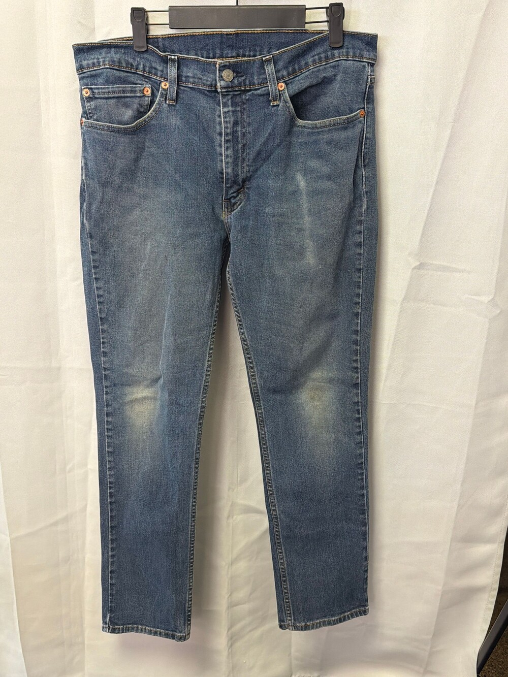 Levi's Slim Fit Jeans Blue Denim Five Pocket Design Faded Effect